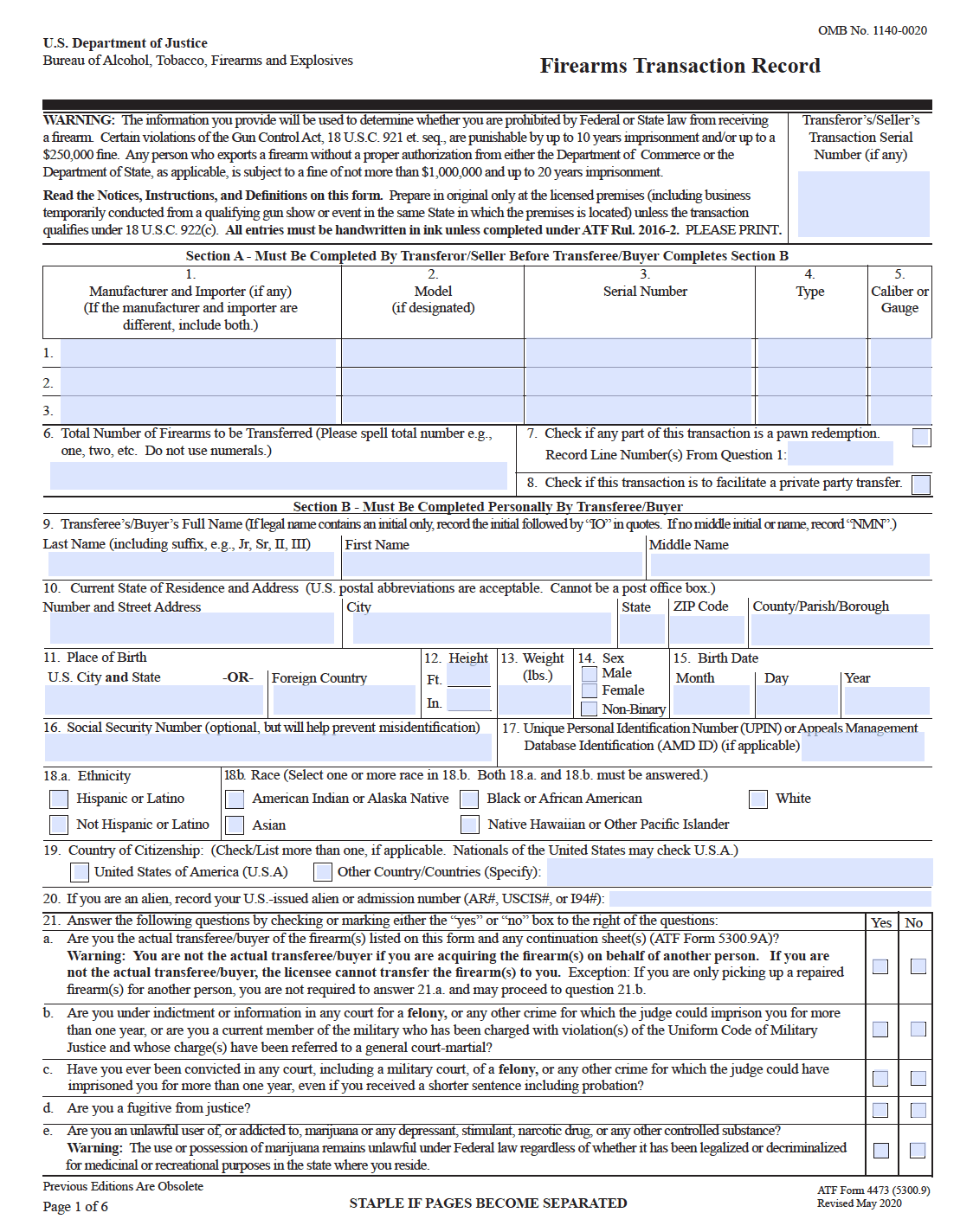 New 4473 eForm Available from ATF RocketFFL